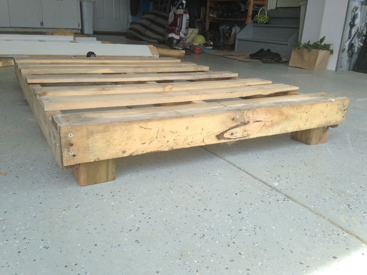 Photo of a base frame for a duck coop. 