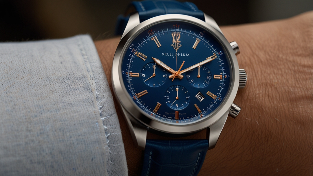 Blue Javelin Chronograph Watch Hands