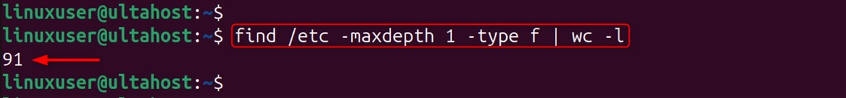 counting files in current directory only