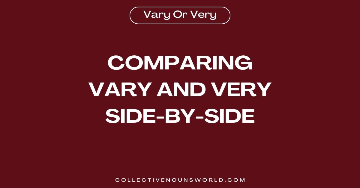 Examples of vary