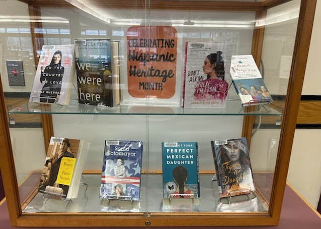 image of a library display celebrating Hispanic Heritage Month