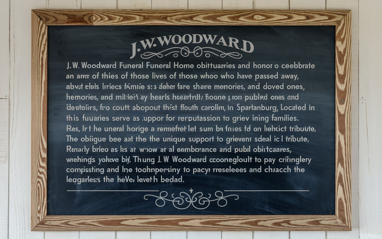 .W. Woodward Funeral Home Obituaries