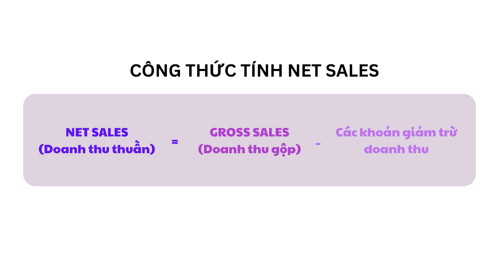 công thức tính net sales