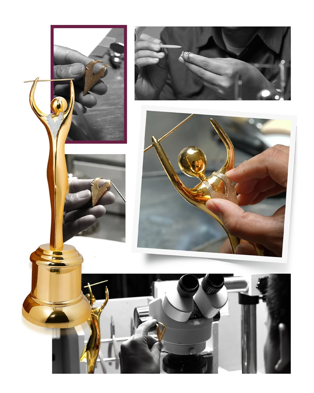 Proses Kurasi Trophy bertabur berlian dari Frank & co. untuk  AMI Awards ke - 27 