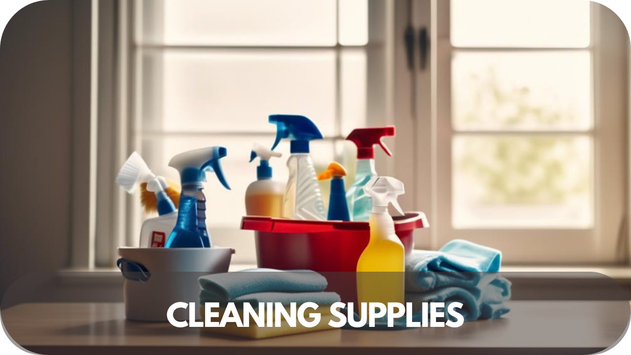 Keep your space spotless with essential cleaning supplies after fitting blinds.