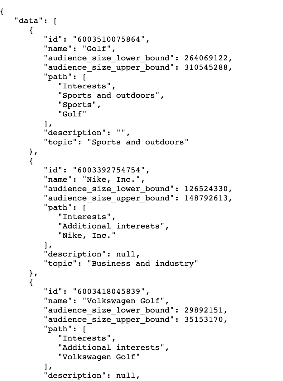 Hidden interest data