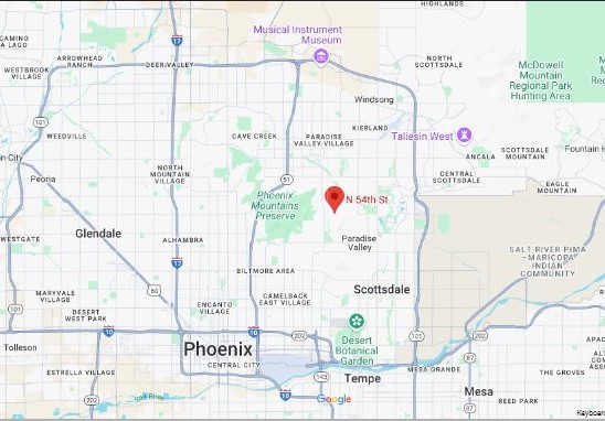 John Teets' Property Location and Size