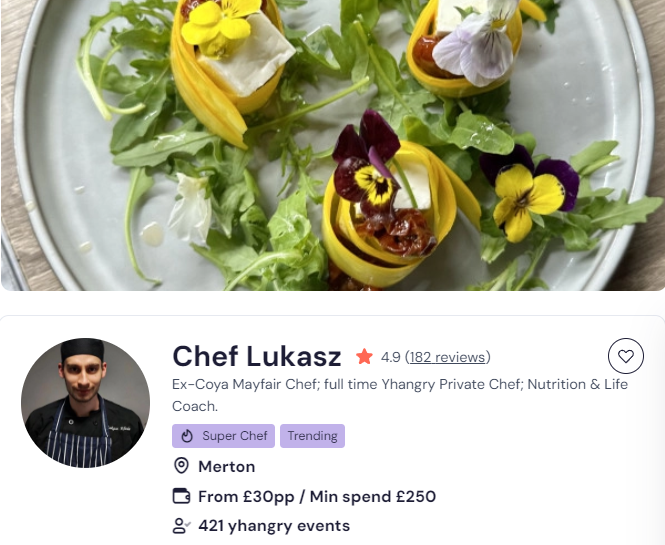 Chef Lukasz’s healthy meal prep london