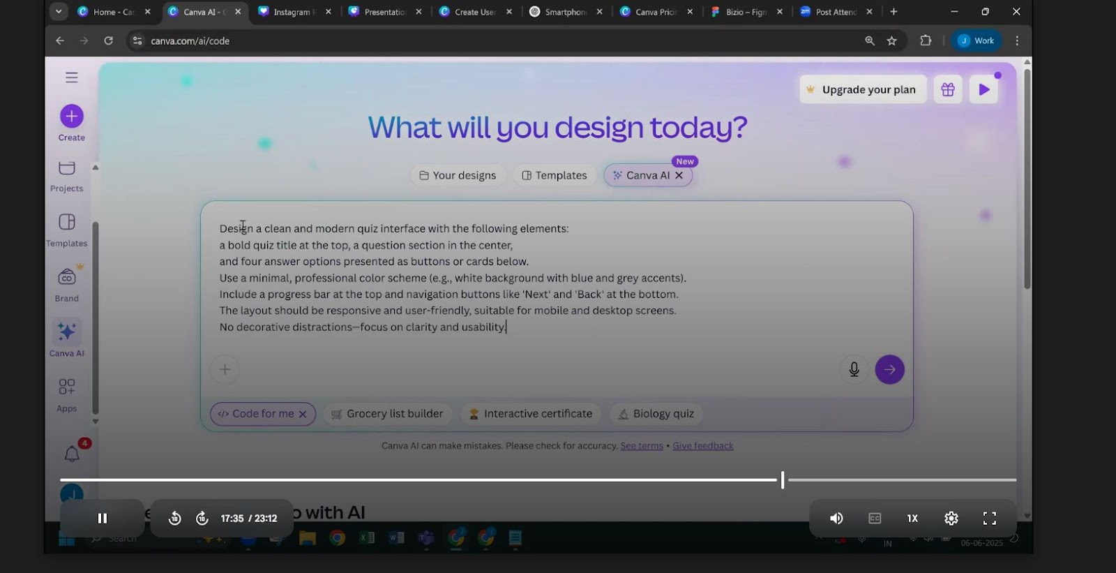 Content Creation with Canva AI