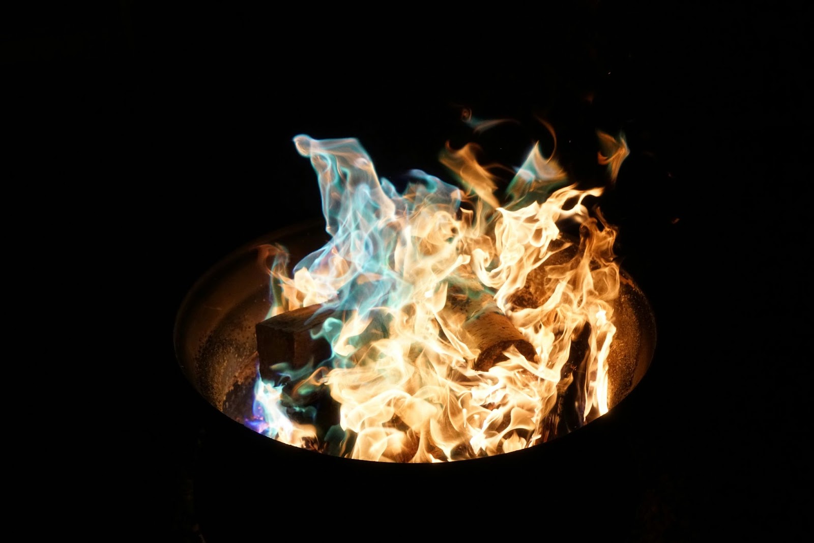 Collard Spiritual Direction - Winter Solstice - blazing fire in a fire pit at night by Chris Rhoads via Unsplash