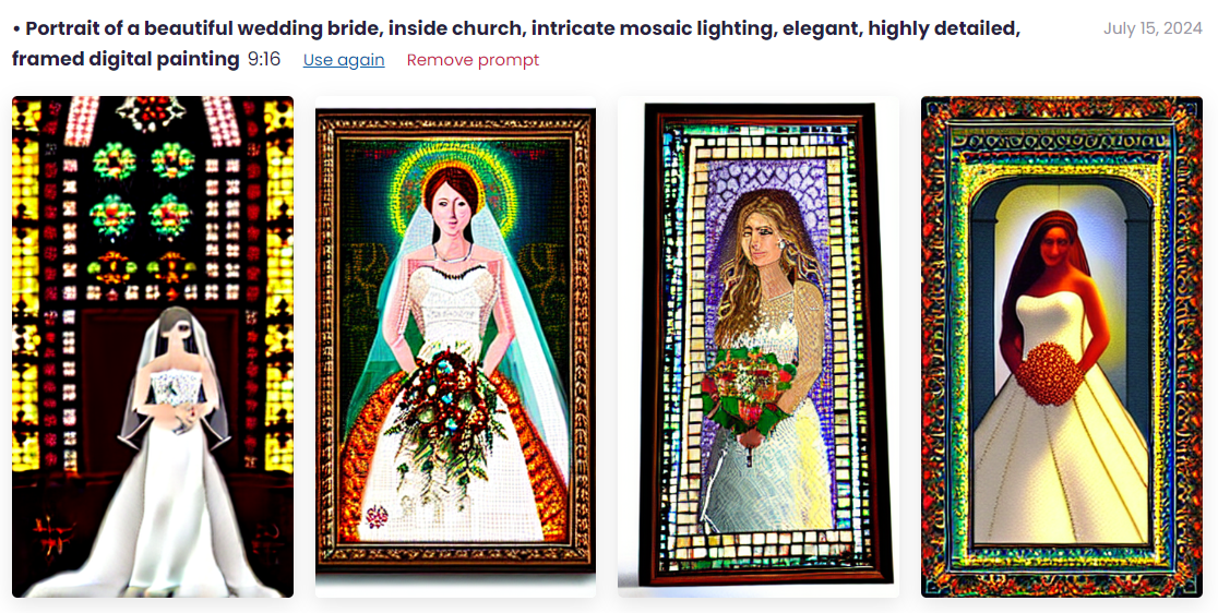 A couple of paintings of brides

Description automatically generated