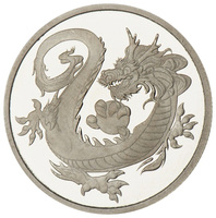 1 oz. Rhodium Tuvalu South Sea Dragon coin is minted by the renowned Baird & Company. Each coin is made of pure rhodium and is guaranteed to be 999.0 purity. 