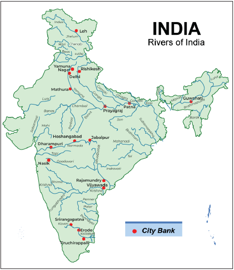  भारत की प्रमुख नदियाँ
