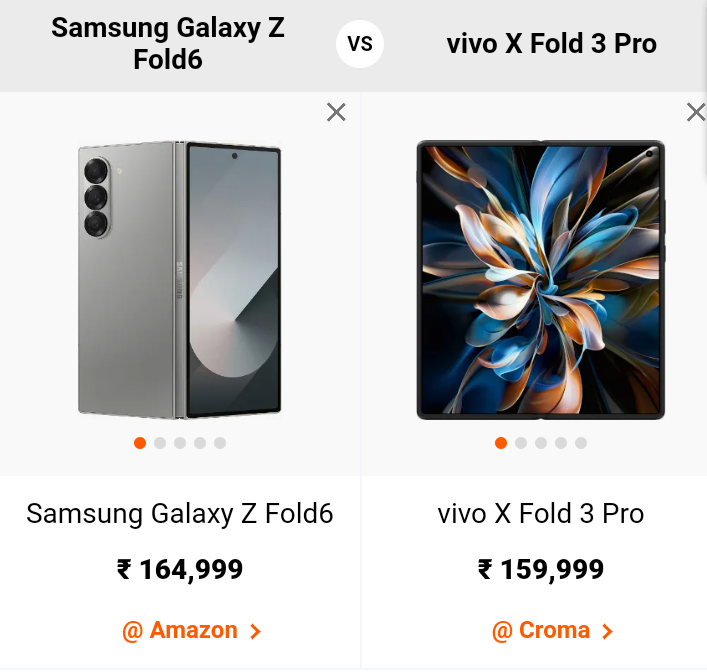 Vivo X Fold 3 Pro vs Samsung Galaxy Z Fold 6