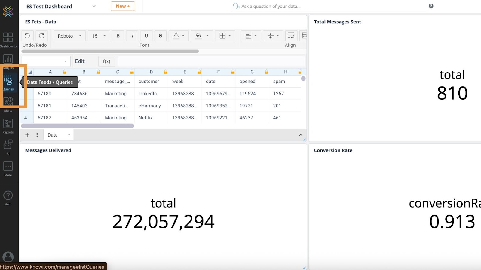 Querying elasticsearch datasource
