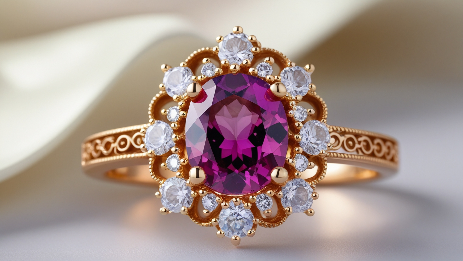 Birthstone Ring with Cubic Ronis Diamonds ESDE I
