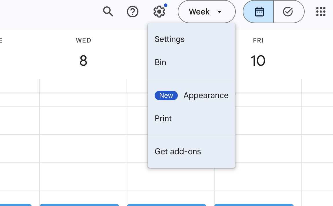 Webex Google calendar set-up