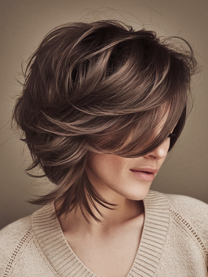 12. Voluminous Long Pixie for Fine Hair