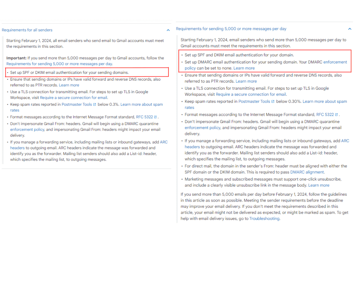 set up DMARC email authentication statements