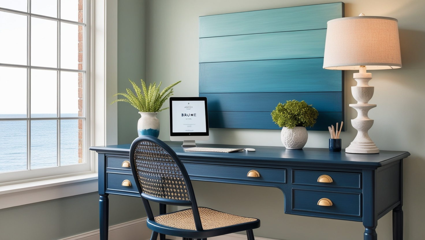 Brume Marine Chalk Paint Ideas for Desk