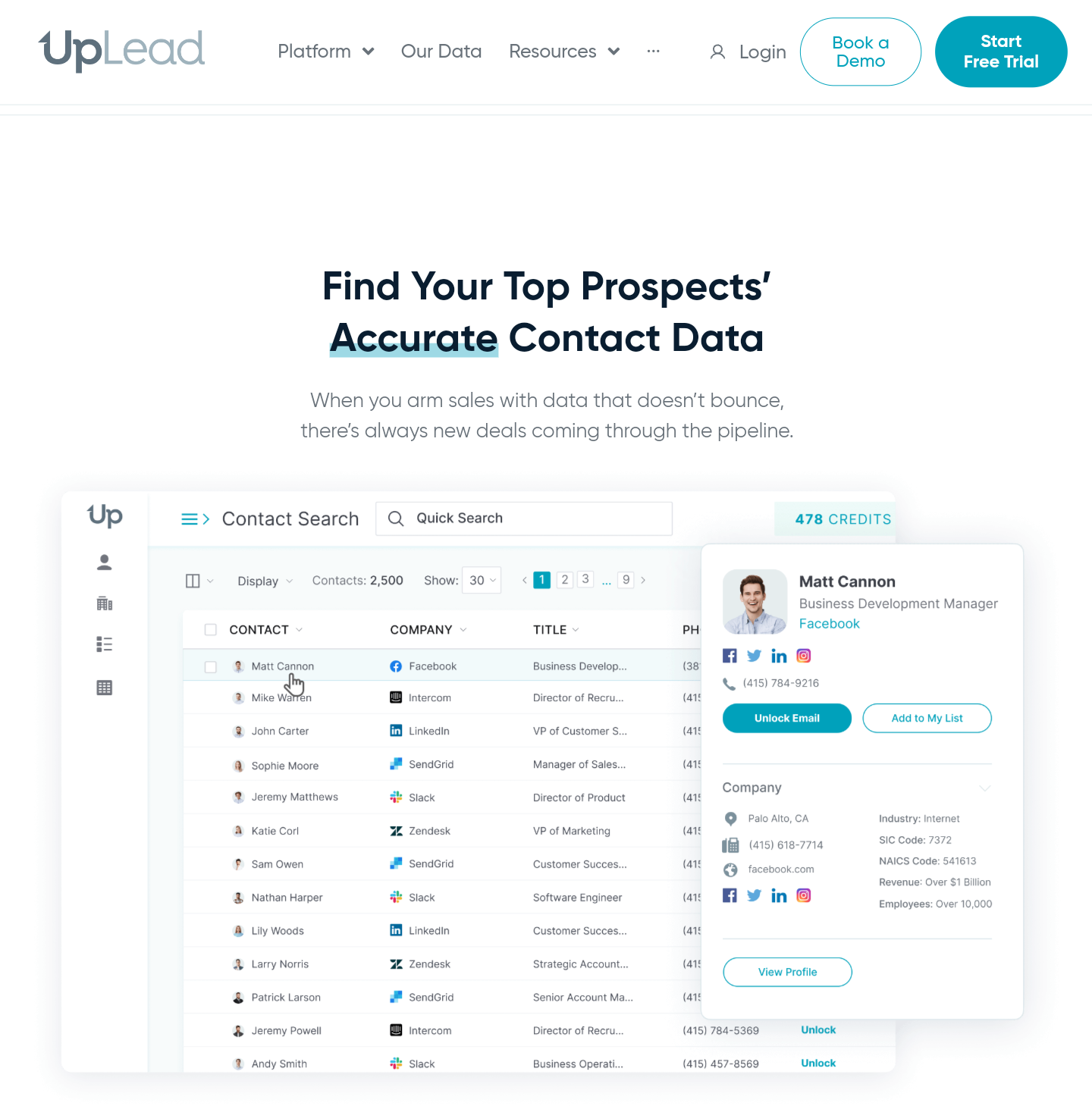 Uplead homepage