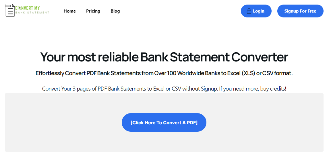 Convert My Bank Statement, A Bank Statement Converter