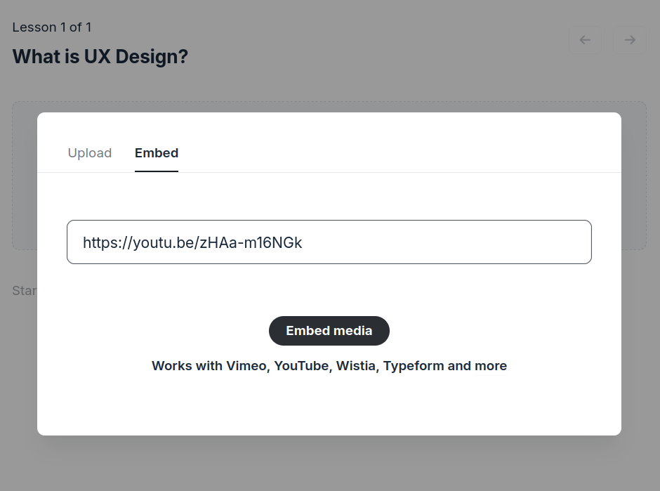 embed videos from third party platforms