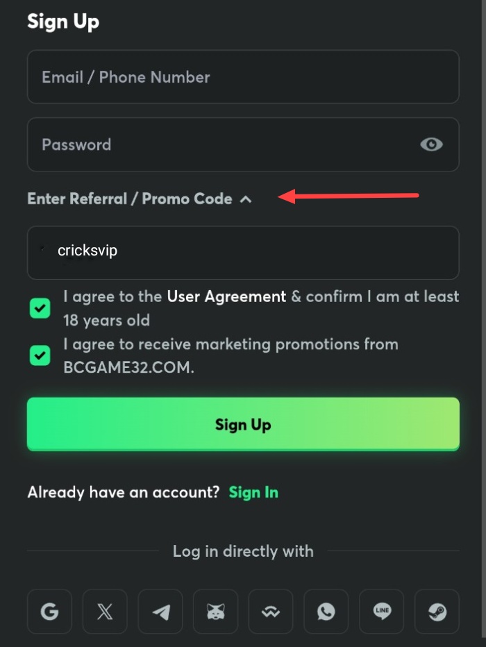 BC Game Sign Up Enter your BC Game bonus code
