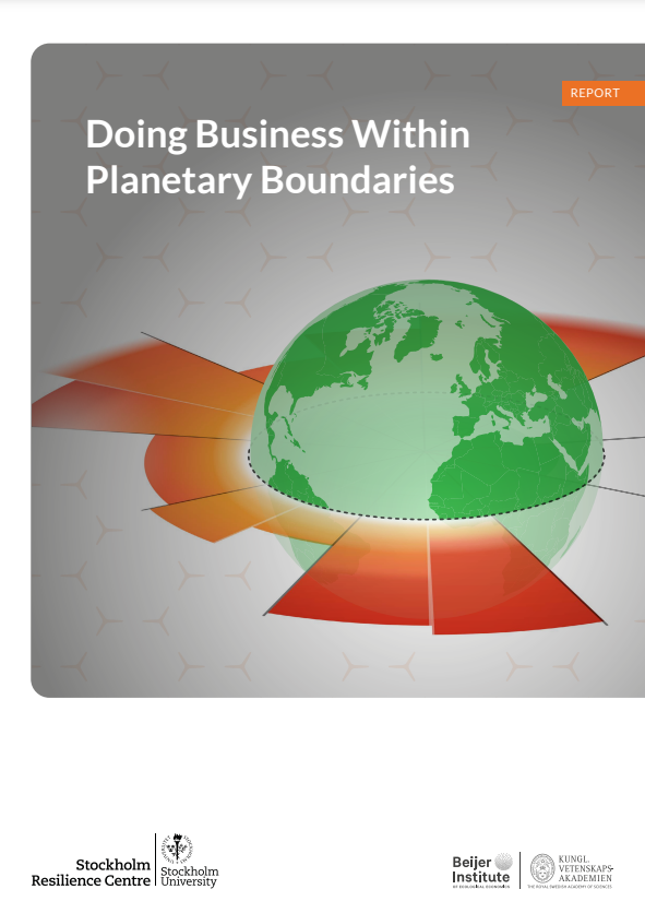 Doing business within planetary boundaries book cover