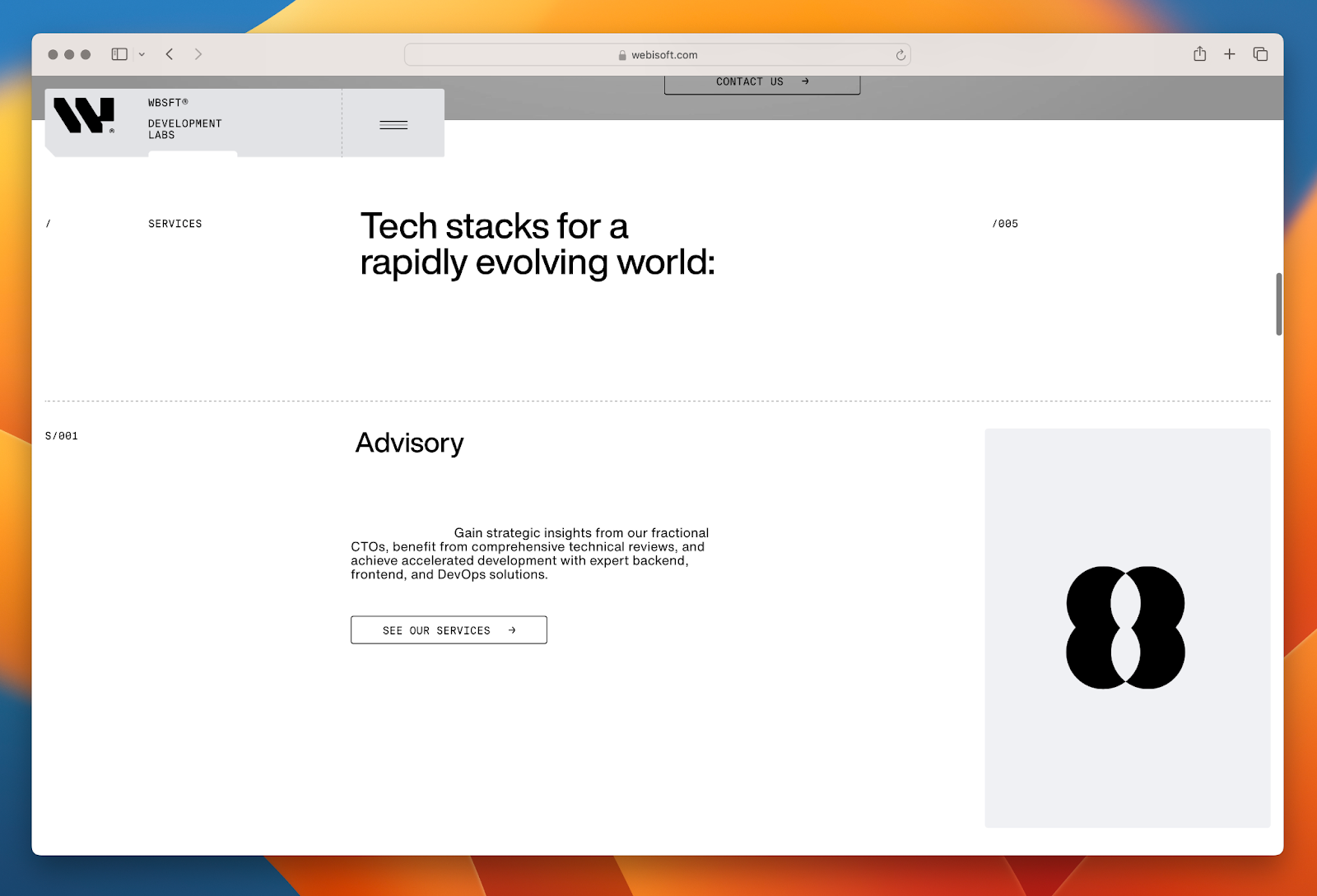 Artifact from the Webisoft’s Bold Digital Identity and Web Design by Locomotive article on Abduzeedo