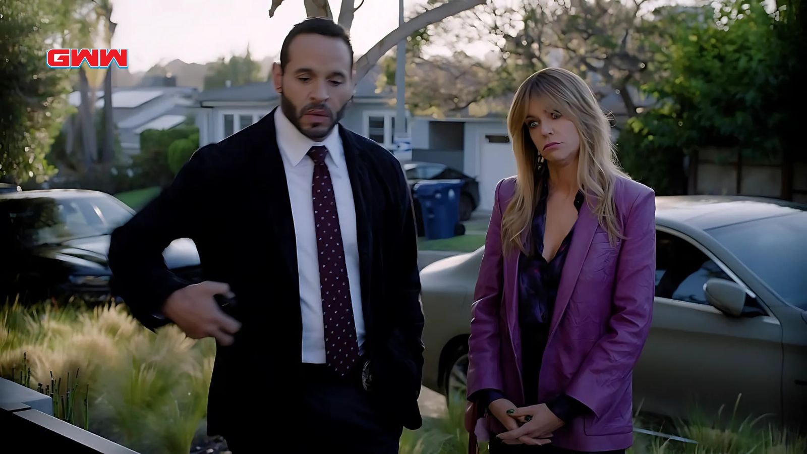 Kaitlin Olson as Morgan Gillory and Daniel Sunjata as Adam Karadec in High Potential Season 1