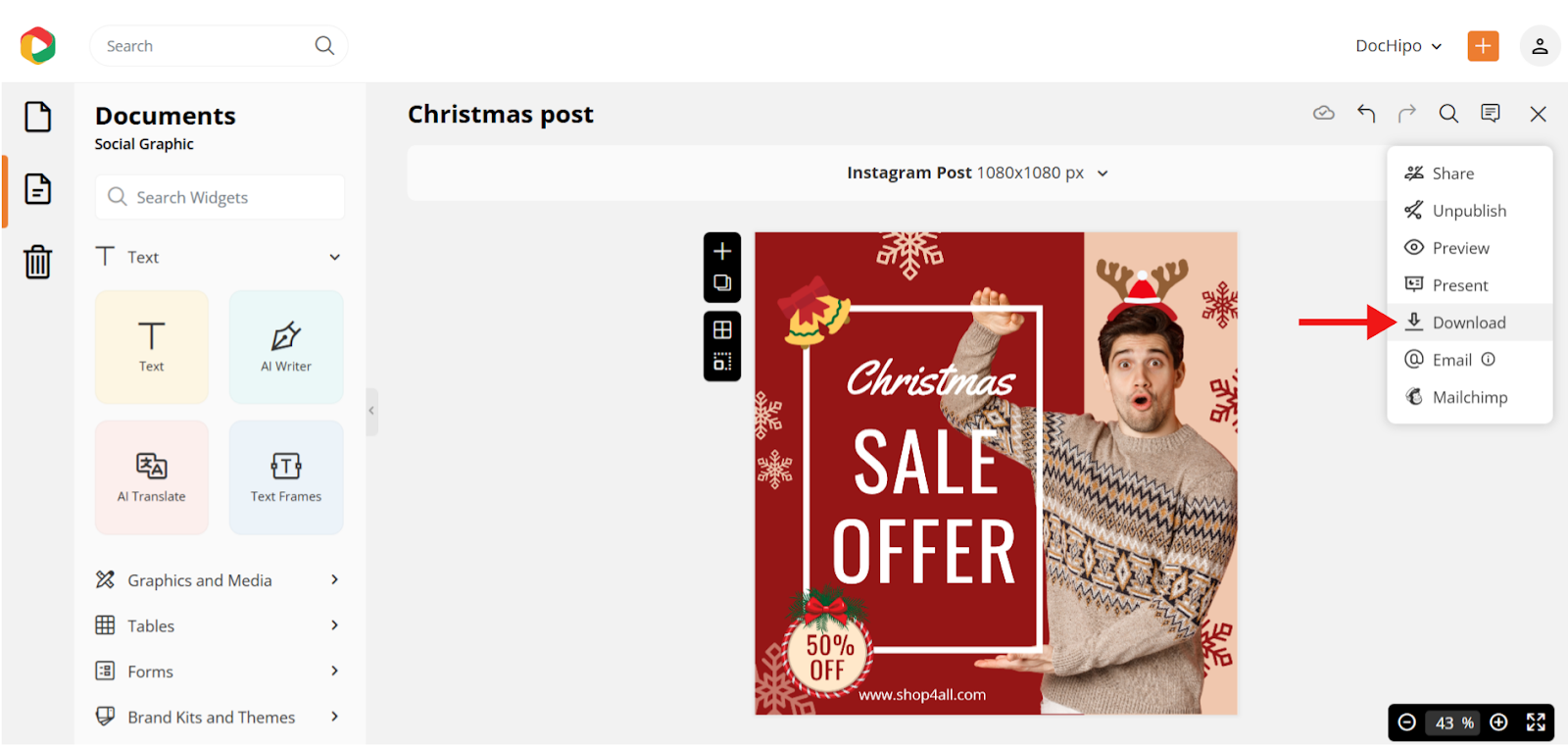 Christmas post design download