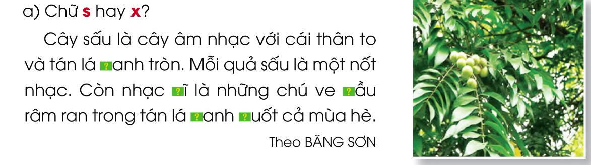 BÀI 31: EM YÊU QUÊ HƯƠNGBÀI ĐỌC 1: VỀ QUÊCâu 1: Bài thơ là lời của ai?Đáp án chuẩn:Lời của người cháu.Câu 2: Bạn nhỏ thích những cảnh vật nào ở quê?Đáp án chuẩn:Đồng xanh tít tắp, những quả ổi chín vàng, trời lộng gió, chó mèo, vịt bầu, gà con.Câu 3: Bạn nhỏ được làm những gì khi về quê nghỉ hèĐáp án chuẩn:Bạn nhỏ thích được tắm giếng làng, bắc thanh lên bẻ ổi, thả diều.Câu 4: Em hiểu hai dòng cuối bài thơ như thế nào? Chọn ý đúng:a) Ngày ở quê ngắn hơn ở thành phố.b) Nghỉ hè ở quê rất vui nên thấy thời gian trôi nhanh.c) Kì nghỉ hè chỉ có một tháng nên rất ngắn.Đáp án chuẩn:c) Luyện tậpCâu 1: Xếp các từ ngữ dưới đây vào nhóm thích hợp:Đáp án chuẩn:- quê, giếng, ổi, tre, cá.- tít tắp, xanh, thênh thang, ngắn.- tắm, bẻ, bơi, câu.Câu 2: Nói 1-2 câu thể hiện sự ngạc nhiên hoặc thích thú trong các tình huống sau:a) Ông cho em cùng đi thả diều.b) Ông cho em cùng đi câu.Đáp án chuẩn:a) Thích quá, ông cho cháu cùng đi thả diều nhé!b) Ông cho cháu đi câu cá cùng ông sao?Bài viếtCâu 1: Nghe – viếtĐáp án chuẩn:Nghe – viếtCâu 2: Chọn chữ hoặc vần phù hợp vào ô trống Đáp án chuẩn:a) xanh, sĩ, sầu, xanh suốt b)Tinh, nhìn Xin mìnhthinh.Câu 3: Tìm tiếng:a) Bắt đầu bằng chữ s hay x có nghĩa như sau:- Mùa đầu tiên trong năm.- Trái ngược với đúng.- Trái ngược với đẹp.b) Có vần in hay inh có nghĩa như sau:- Số tiếp theo số 8.- Cùng nghĩa với đẹp.- Thực hiện các phép cộng trừ nhân chia...Đáp án chuẩn:a) - Mùa đầu tiên trong năm: xuân.- Trái ngược với đúng: sai.- Trái ngược với đẹp: xấu.b) - Số tiếp theo số 8: chín.    - Cùng nghĩa với đẹp: xinh.    - Thực hiện các phép cộng, trừ, nhân, chia...: tính.Câu 4: Tập viếtĐáp án chuẩn:Tập viết.BÀI ĐỌC 2: CON KÊNH XANH XANHCâu 1: Con lạch chung của nhà Đôi với nhà Thu được tạo ra như thế nào?Đáp án chuẩn:Con lạch chung của nhà Đôi và nhà Thu trước kia là đường dẫn nước vào vườn cây. Sau nước lớn, hai bờ bị lở rộng ra. Hai nhà đã cùng nhau nạo đáy thành con lạch chung giữa hai nhà.Câu 2: Mùa hè, Đôi và Thu thường làm gì bên con lạch?Đáp án chuẩn:Mùa hè, Đôi và Thu thường nằm trên võng ôn bài, đố vui.Câu 3: Cái tên “con kênh xanh xanh” mà hai bạn đặt cho con lạch thể hiện tình cảm với con lạch như thế nào?Đáp án chuẩn:Thể hiện sự thích thú và yêu mến của hai bạn đối với con lạch.Luyện tậpCâu 1: Nói lời đồng ý của Thu khi Đôi rủ Thu cùng ra ôn bài.Đáp án chuẩn: “Được, chúng mình cùng ôn bài nhé!”Câu 2: Nói lời khen của các bạn khi đến thăm con lạch của hai nhà.Đáp án chuẩn:“Con lạch nhà bạn thật đẹp và tươi mát!”Bài viết