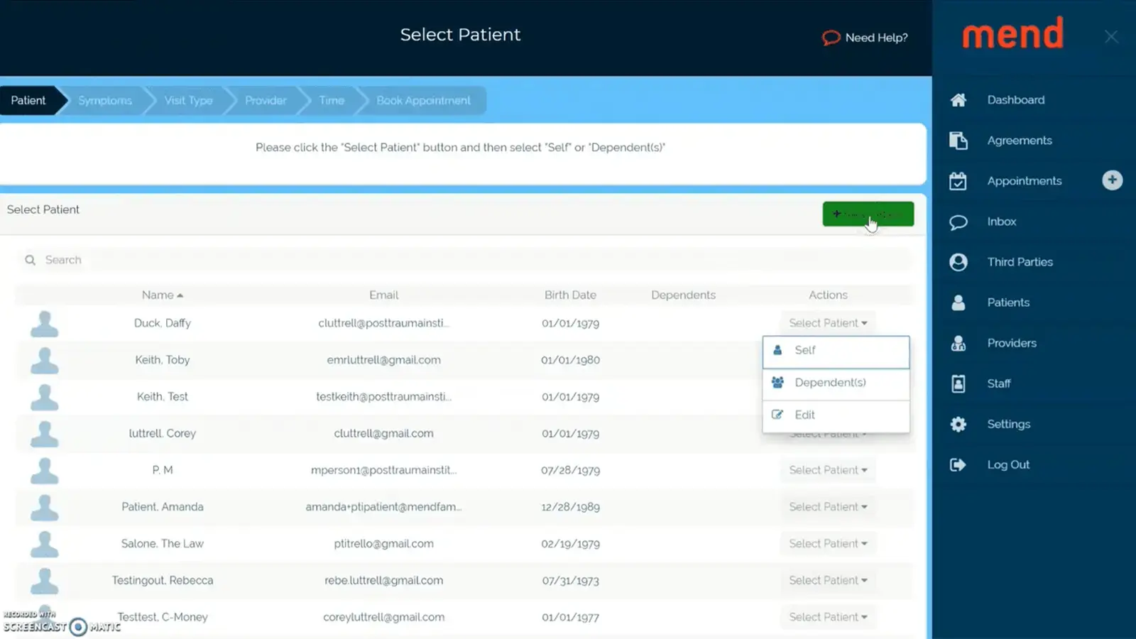 Mend dashboard