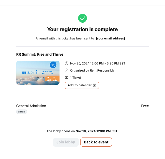 Registration Complete