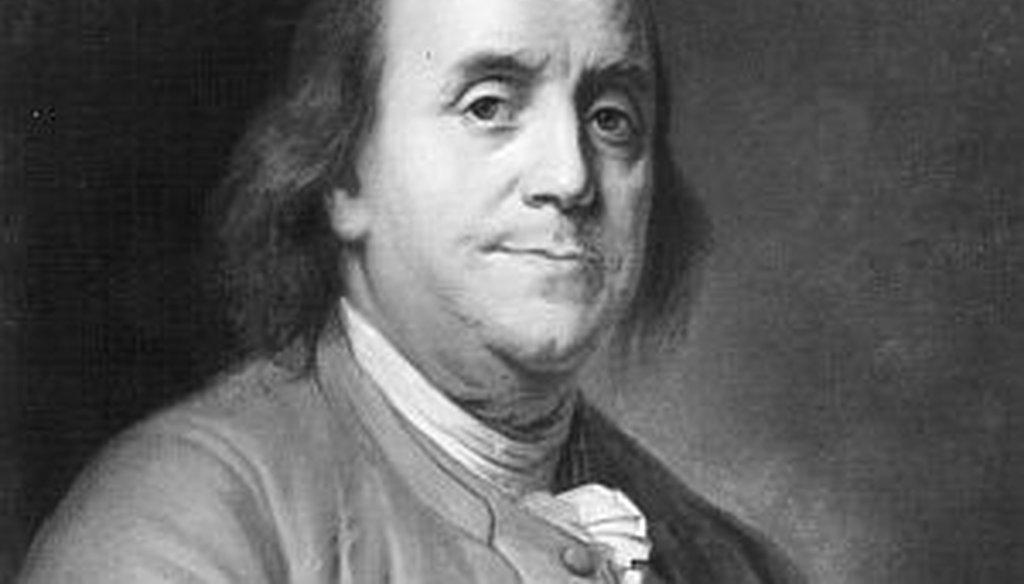 Benjamin Franklin wrote many memorable lines in "Poor Richard's Almanack." (File photo)