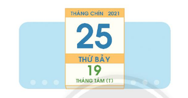 BÀI 3: NGÀY HÔM QUA ĐÂU RỒIKHỞI ĐỘNGCâu 1: Đọc các nội dung trên tờ lịch. Giải nhanh: Thứ 7 ngày 25 tháng 9 năm 2021, ngày 19 tháng 8 năm 2021.Câu 2: Trao đổi với các bạn: Chúng ta cần lịch để làm gì?Giải nhanh:Xem thứ, ngày, tháng âm lịch và dương lịch.KHÁM PHÁ VÀ LUYỆN TẬPCâu 1: Đọc: Ngày hôm qua đâu rồi – Bế Kiến Quốc 1. Bạn nhỏ hỏi bố điều gì?2. Theo em, ngày hôm qua ở lại những nơi nào?3. Ngày hôm qua của em ở lại những đâu?Trả lời: 1. Bạn nhỏ hỏi bố: Ngày hôm qua đâu rồi.2. Theo em, ngày hôm qua ở lại những nơi: càng hoa trong vườn, hạt lúa mẹ trồng, vở hồng của con.3. Ngày hôm qua của em ở lại trong trang vở viết bài.Cùng sáng tạo: Trang vở hồng của emTìm trong bài từ ngữ chỉ:Trả lời: Từ ngữ trong bài chỉ:- Đồ vật: tờ lịch, sân, cành hoa, hạt lúa, cánh đồng, vở hồng.- Cây cối: hoa hồng, cây lúa.- Hoạt động: hoa, xoa đầu, tỏa hương, trồng, gặt hái, học hành. Câu 2: Viết: Ăn chậm nhai kĩ.Giải nhanh:: Học sinh tự viết Câu 3: Tìm từ ngữ chỉ sự vật (người, đồ vật, con vật, cây cối,...) phù hợp với từng tranh.Giải nhanh:1. Cô giáo2. Bạn bè3. Sách4. Bút5. Mèo6. Trâu7. Cây dừa8. Cây camCâu 4: Thực hiện các yêu cầu dưới đâya) Câu nào dưới đây dùng để giới thiệu:- Em là học sinh lớp 2.- Em rất thích tập bơi.- Em đang tập thể dục.b) Đặt câu giới thiệu một bạn cùng lớp (theo mẫu):Giải nhanh:a) Em là học sinh lớp 2.b) Bạn Hưng là lớp trưởng lớp em.VẬN DỤNG