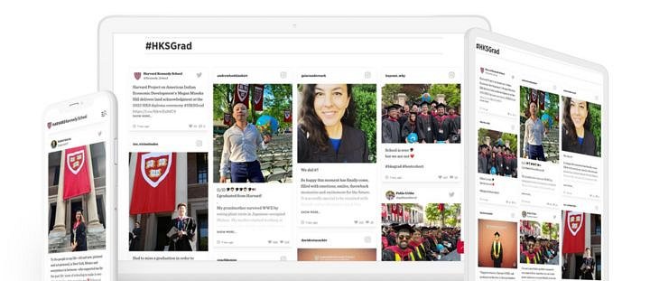 Harvard displays hashtag feeds to engage students