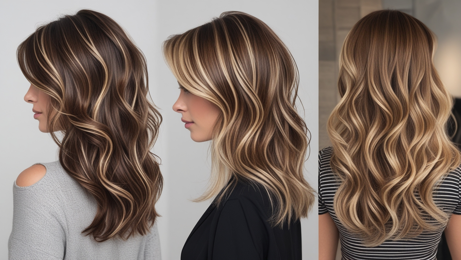 Brown with Blonde Highlights