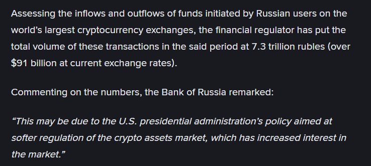 $91B crypto volume Russia