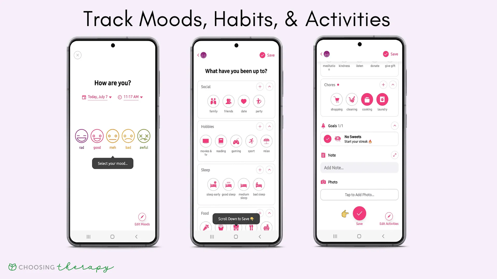 Daylio mental health app