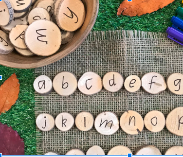 Alphabet wood cookies