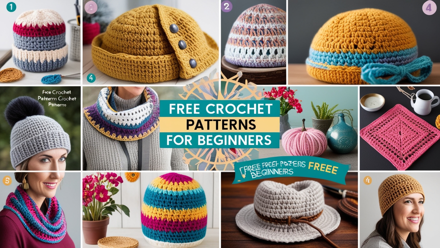 ﻿Free Crochet Patterns for Beginners