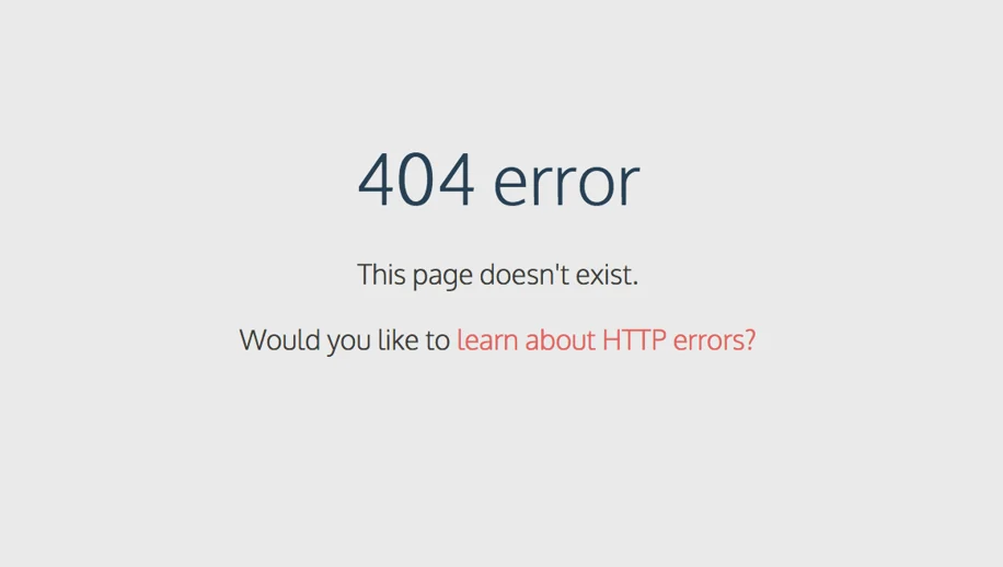 404 Error Page