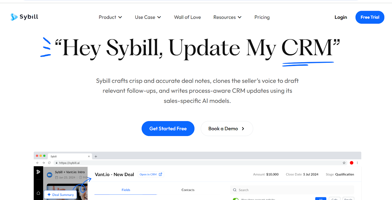 Sybill AI UI