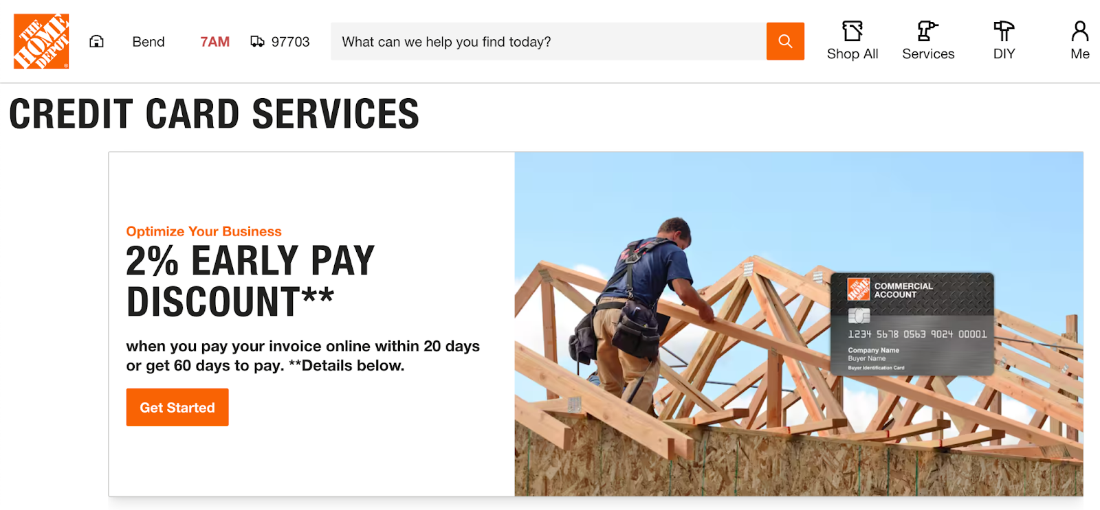 Does Home Depot offer a net 30 account?
