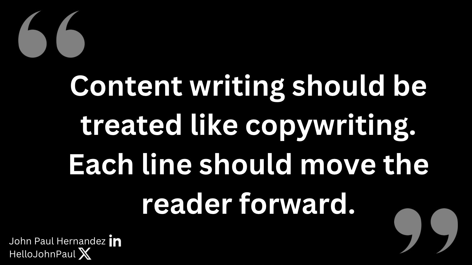 content marketing quotes john paul hernandez