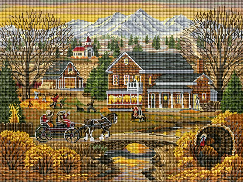 Thanksgiving diamond painting design