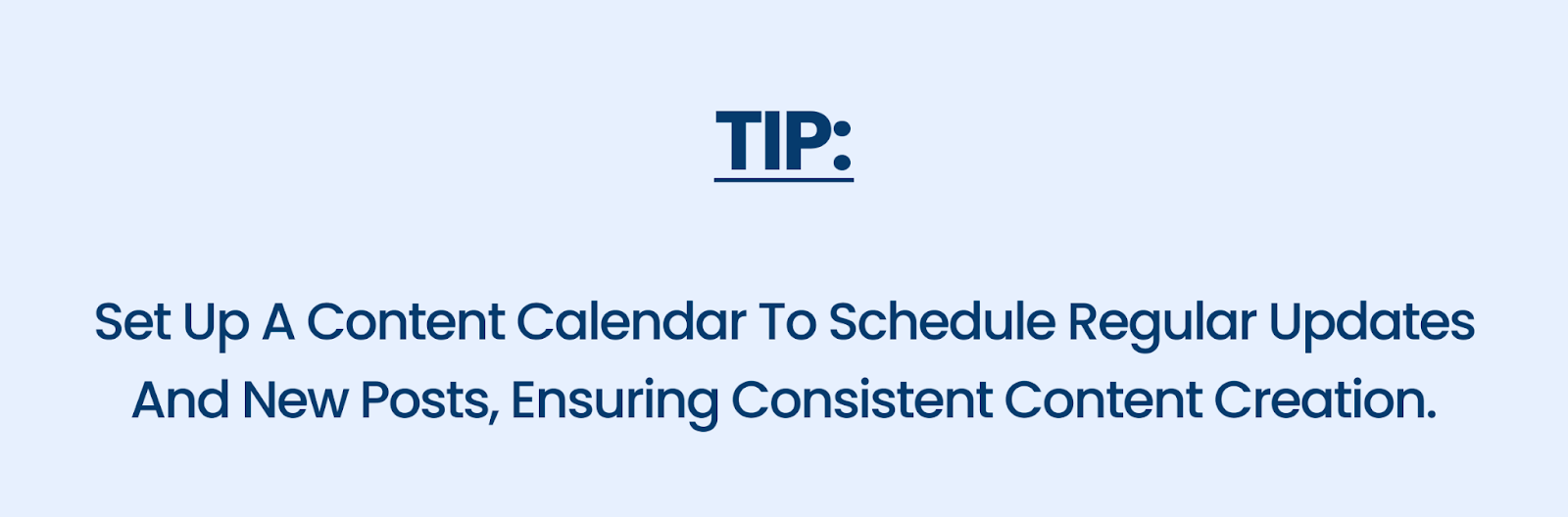 Tip to set up a content calendar