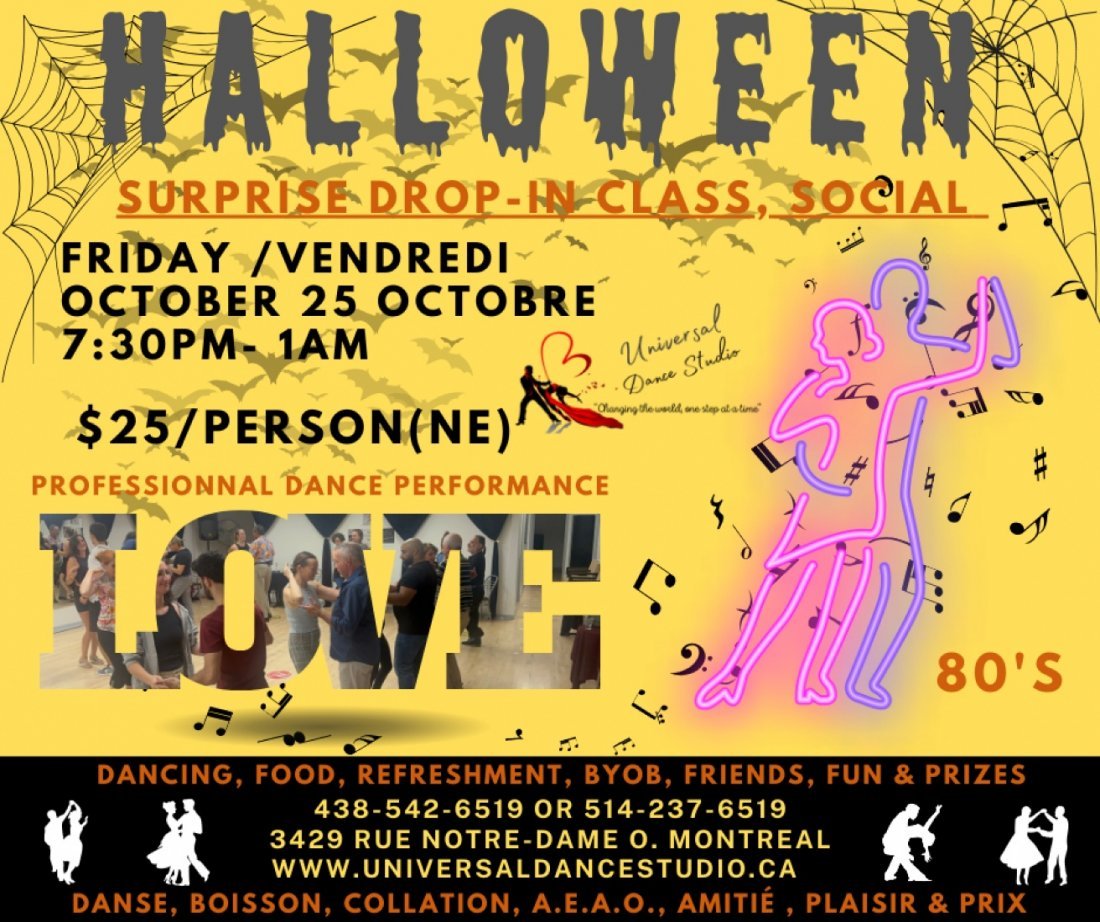 Halloween 80's Universal Dance Studio, 25 October | Event in Montreal | AllEvents.in